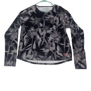 Reel Life Women's Long Sleeve UV‎ Top Stretch Lightweig Size XXL Black/Gray